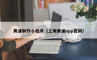 新沂黄浦制作小程序（上海黄浦app官网）